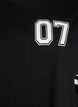 Short T-shirt dress with sporty details, Black, Packshot image number 2