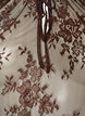 Short-sleeved lace blouse with tie-fastening, Brown, Packshot image number 2