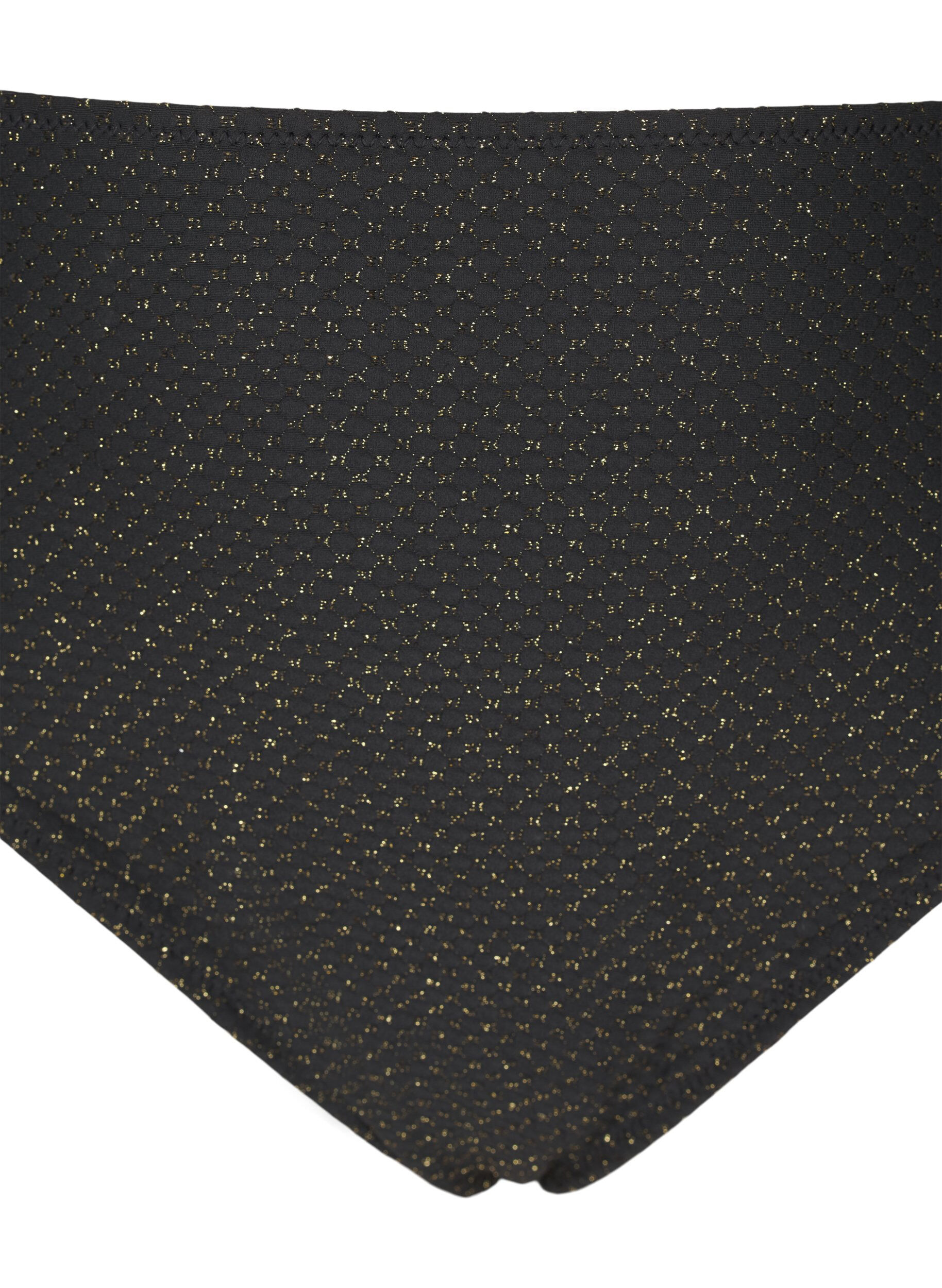 Zizzifashion Bikini brief with glitter and a tai cut, Black, Packshot image number 2