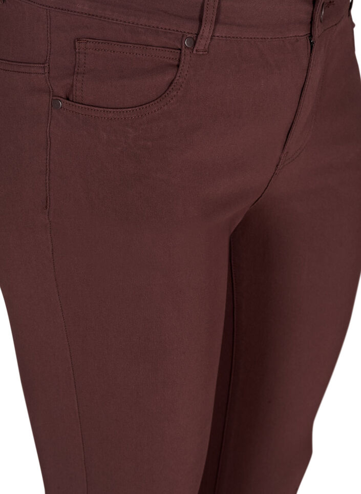 Slim fit trousers with pockets, Dark Bordeaux, Packshot image number 2