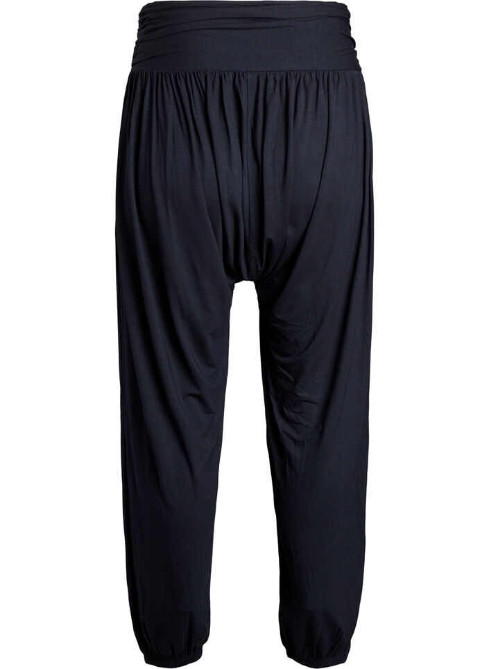 Loose-fitting harem trousers, Black, Packshot image number 1