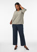 Patterned viscose blouse with 3/4-sleeves, Green, Model image number 1