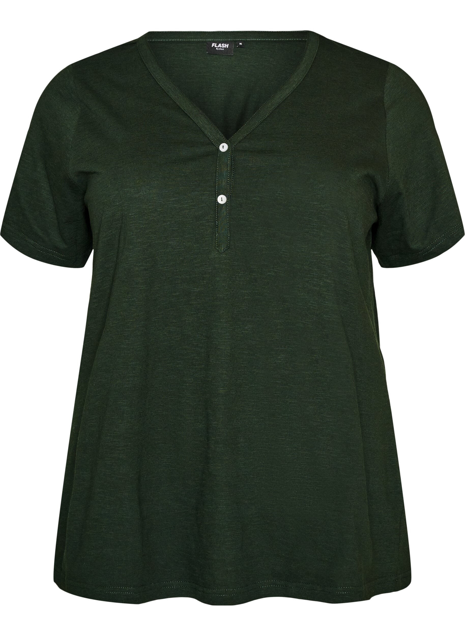 FLASH - T-shirt with button detail
