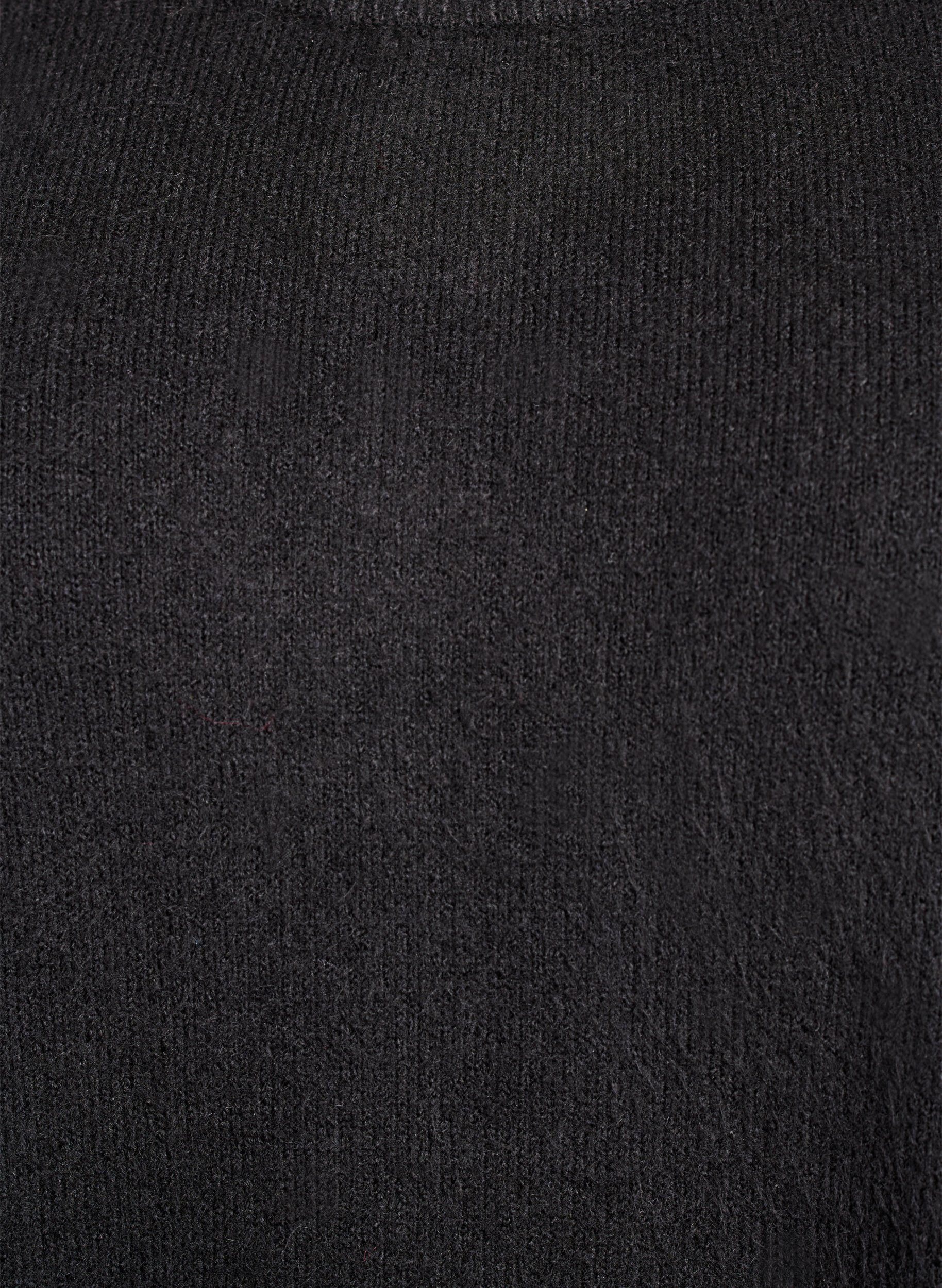 Zizzifashion Short sleeveless knitted dress, Black, Packshot image number 2