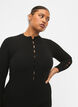 Fitted dress with cut-out details, Black, Model image number 2