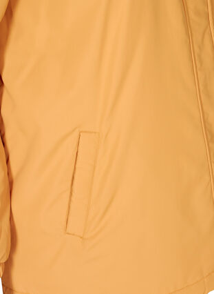 Jacket with a fake fur collar and drawstring waist, Spruce Yellow, Packshot image number 3
