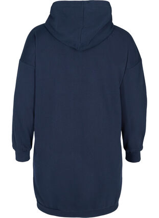 Sweater dress with a hood and zip, Night Sky, Packshot image number 1