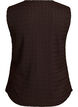 Sleeveless top with a wavy texture and button fastening, Brown, Packshot image number 1