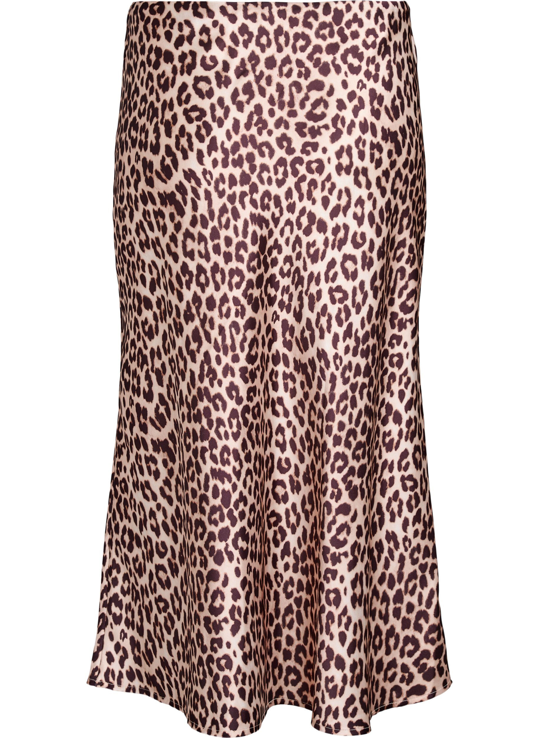 Zizzifashion Satin midi skirt, Brown, Packshot image number 1