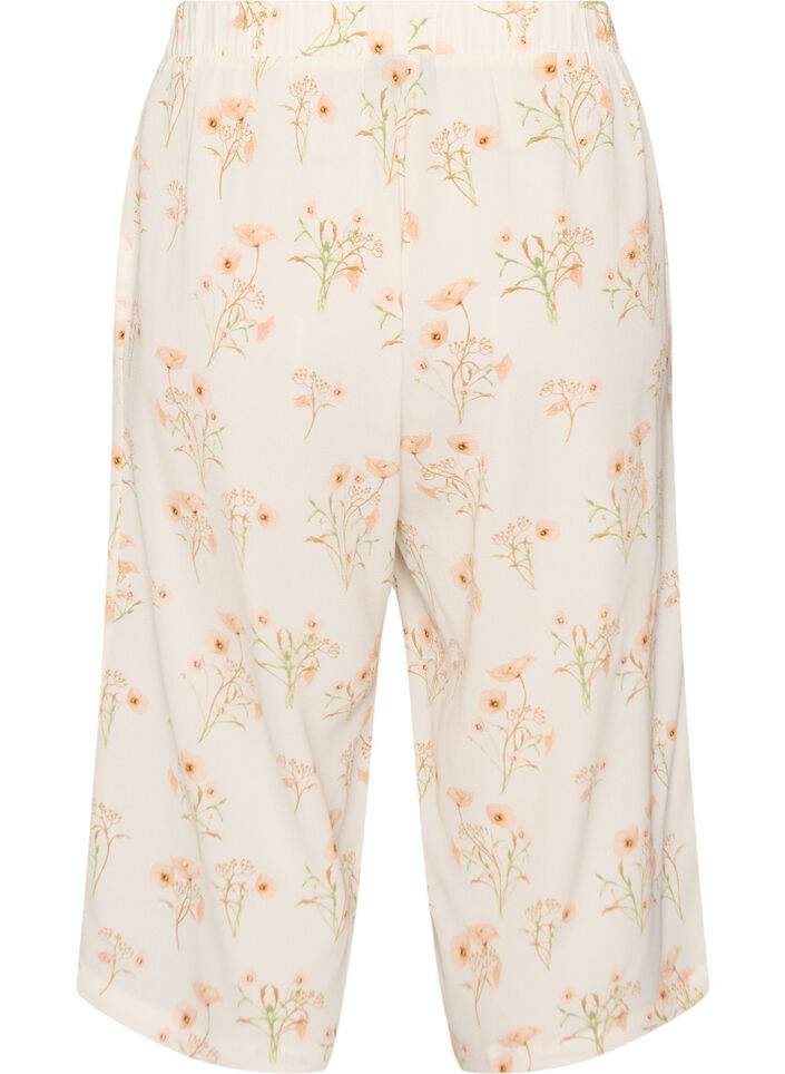 Culotte trousers with print, Vanilla, Packshot image number 1