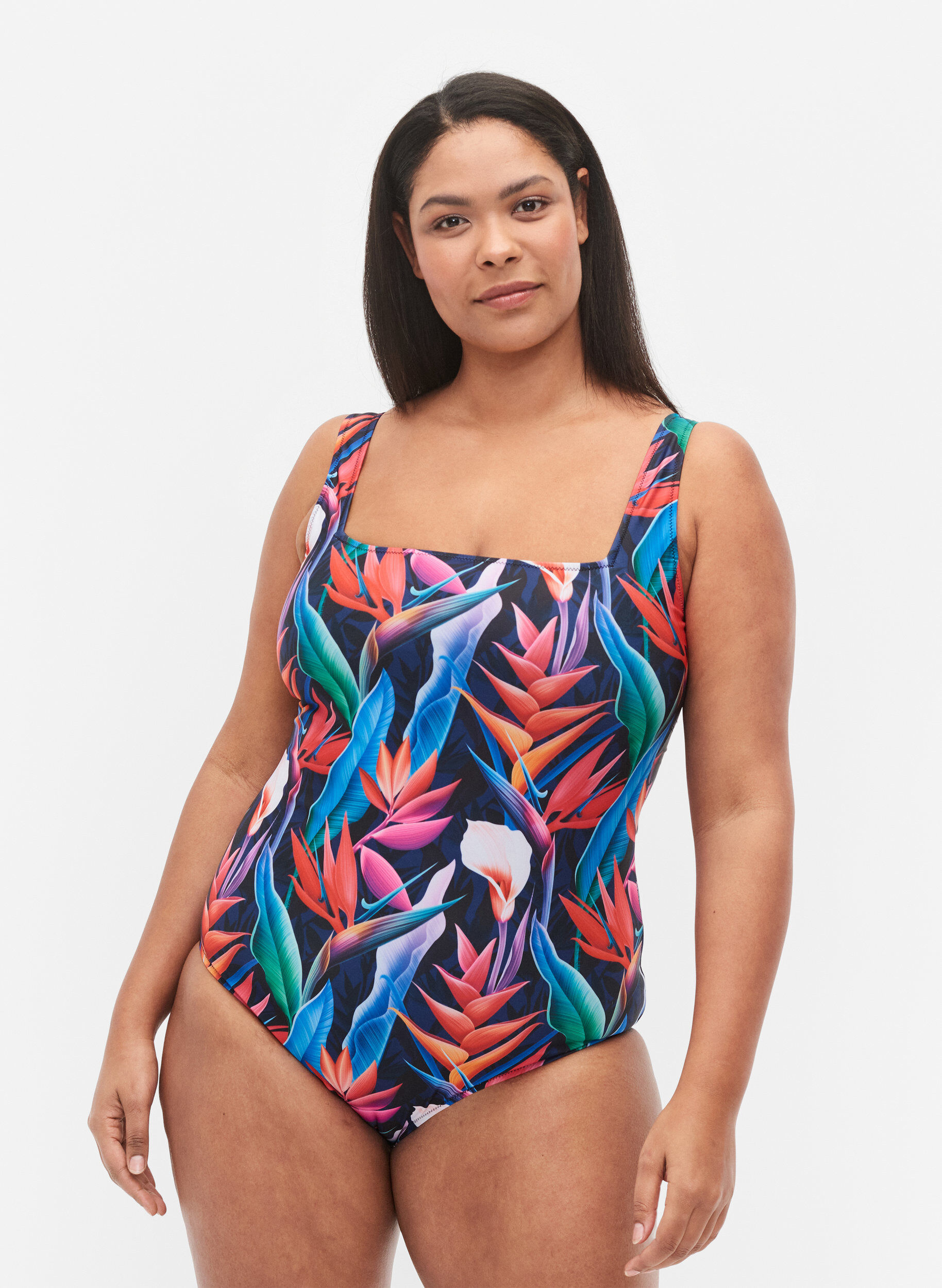 Zizzifashion Swimsuit with print, Bright Leaf, Model image number 0