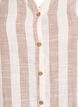 Cotton shirt blouse with V-neck, Beige, Packshot image number 2