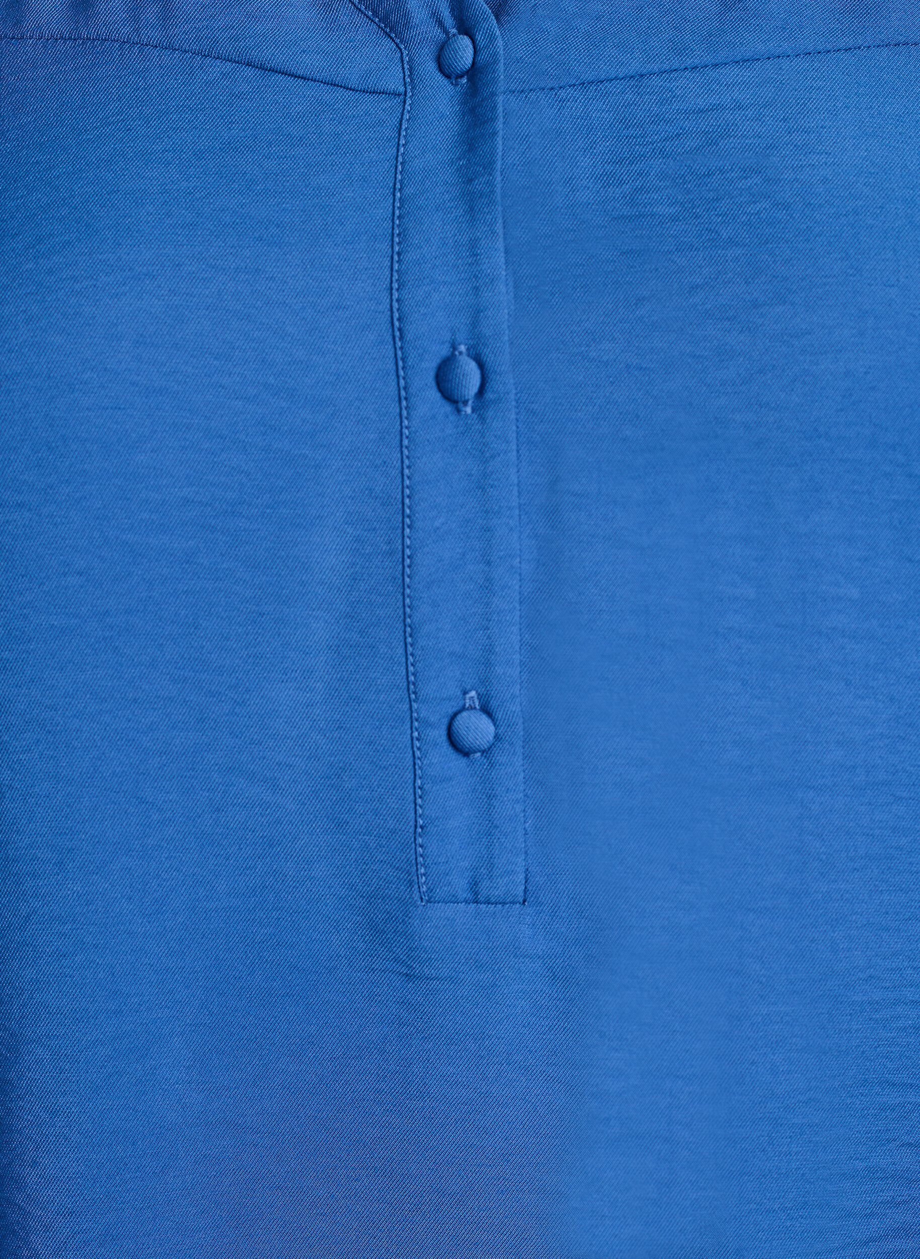 ZizzifashionViscose blouse with smock and gathered details, Blue, Packshot image number 2