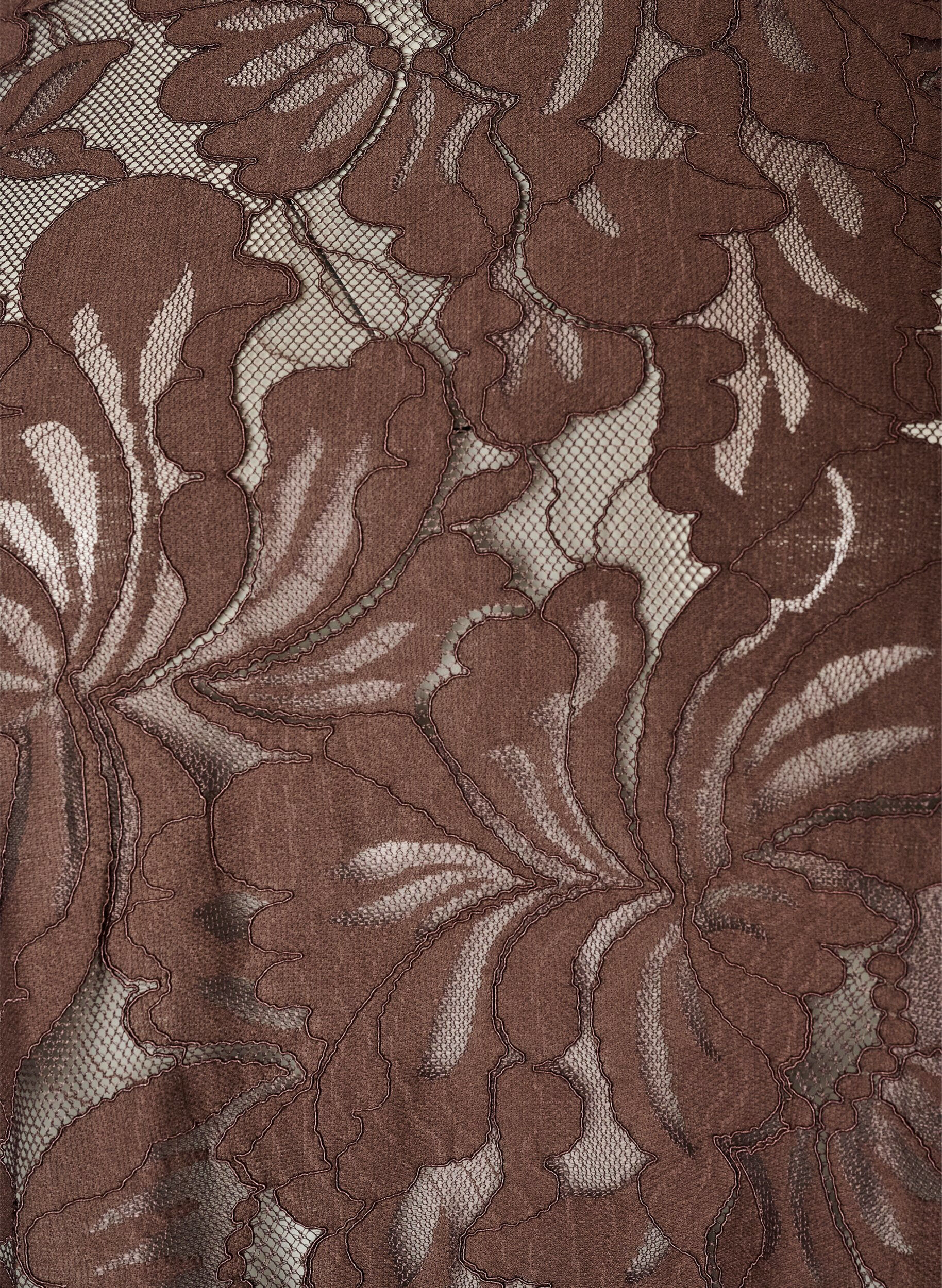 ZizzifashionLace blouse with short sleeves, Brown, Packshot image number 2