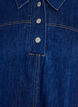 Short denim dress with collar and button fastening, Blue, Packshot image number 2