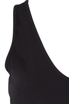 Vest top with lace trim, Black, Packshot image number 3