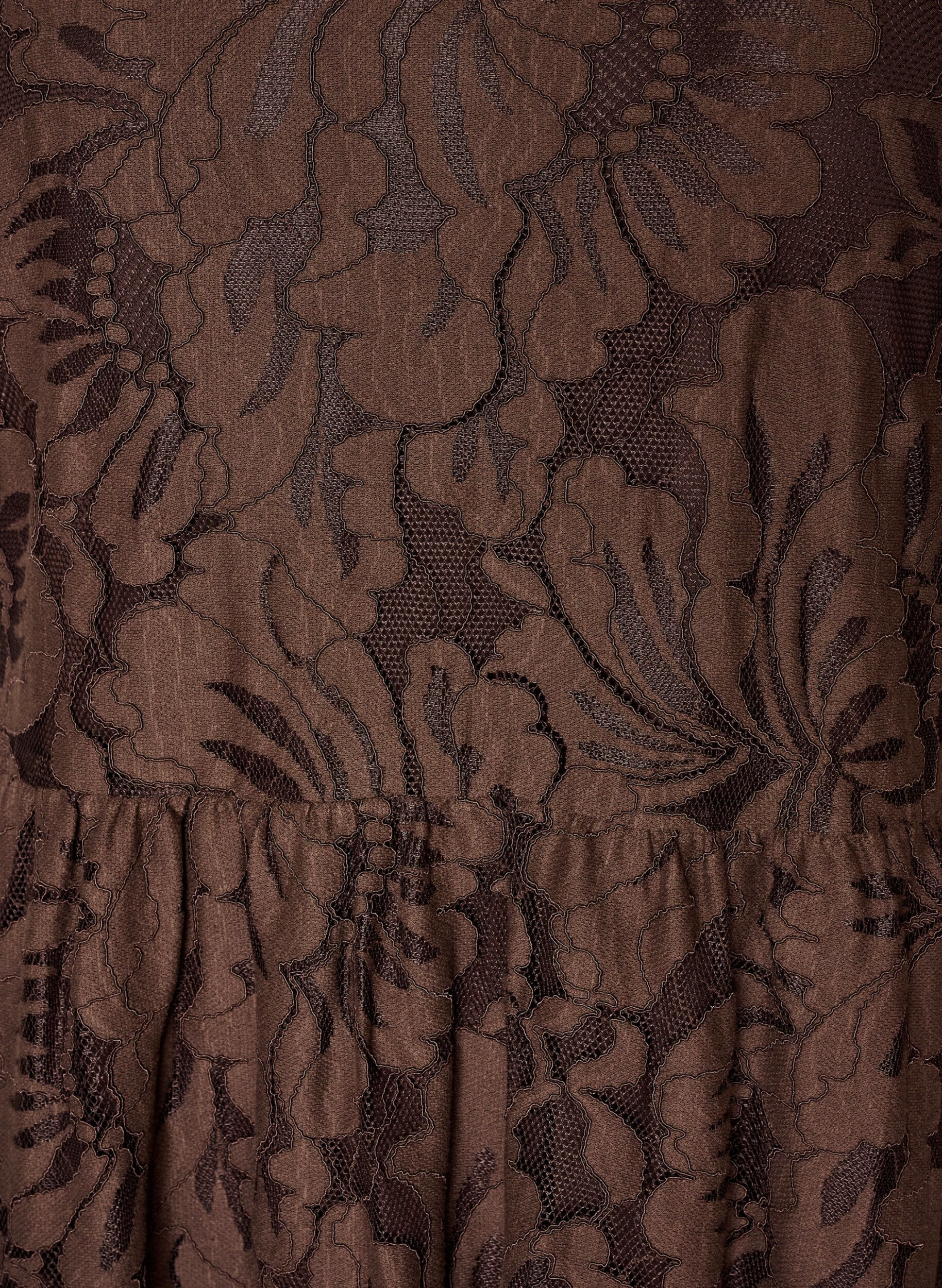 ZizzifashionMidi dress with floral jacquard, Brown, Packshot image number 2