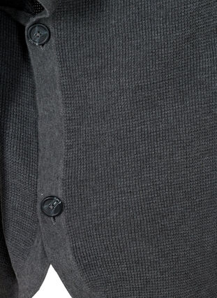 Short-sleeved knitted poncho with a high neck, Dark Grey Melange, Packshot image number 3