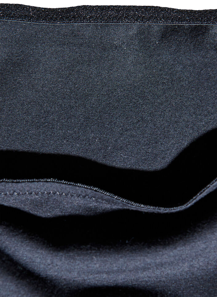 Period panties in cotton with high waist, Black, Packshot image number 3