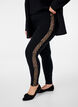 Viscose leggings with leopard print stripe, Black W. Leo, Model image number 0
