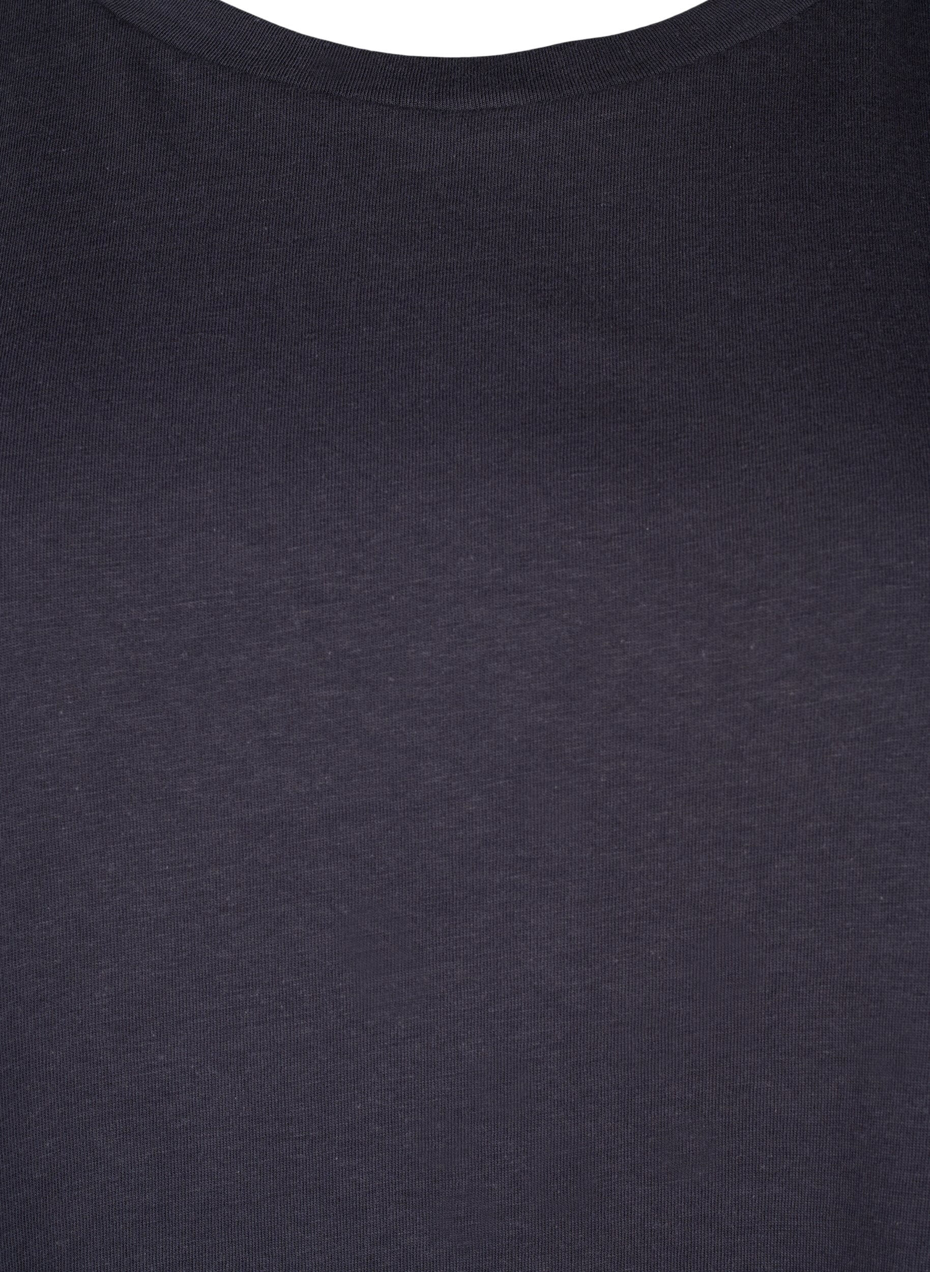 Zizzifashion Short sleeve cotton blend T-shirt, Dark Grey, Packshot image number 2