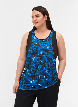 Workout top with print details, Daphne Print, Model image number 0