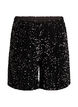 High-waisted sequin shorts, Black, Packshot image number 0