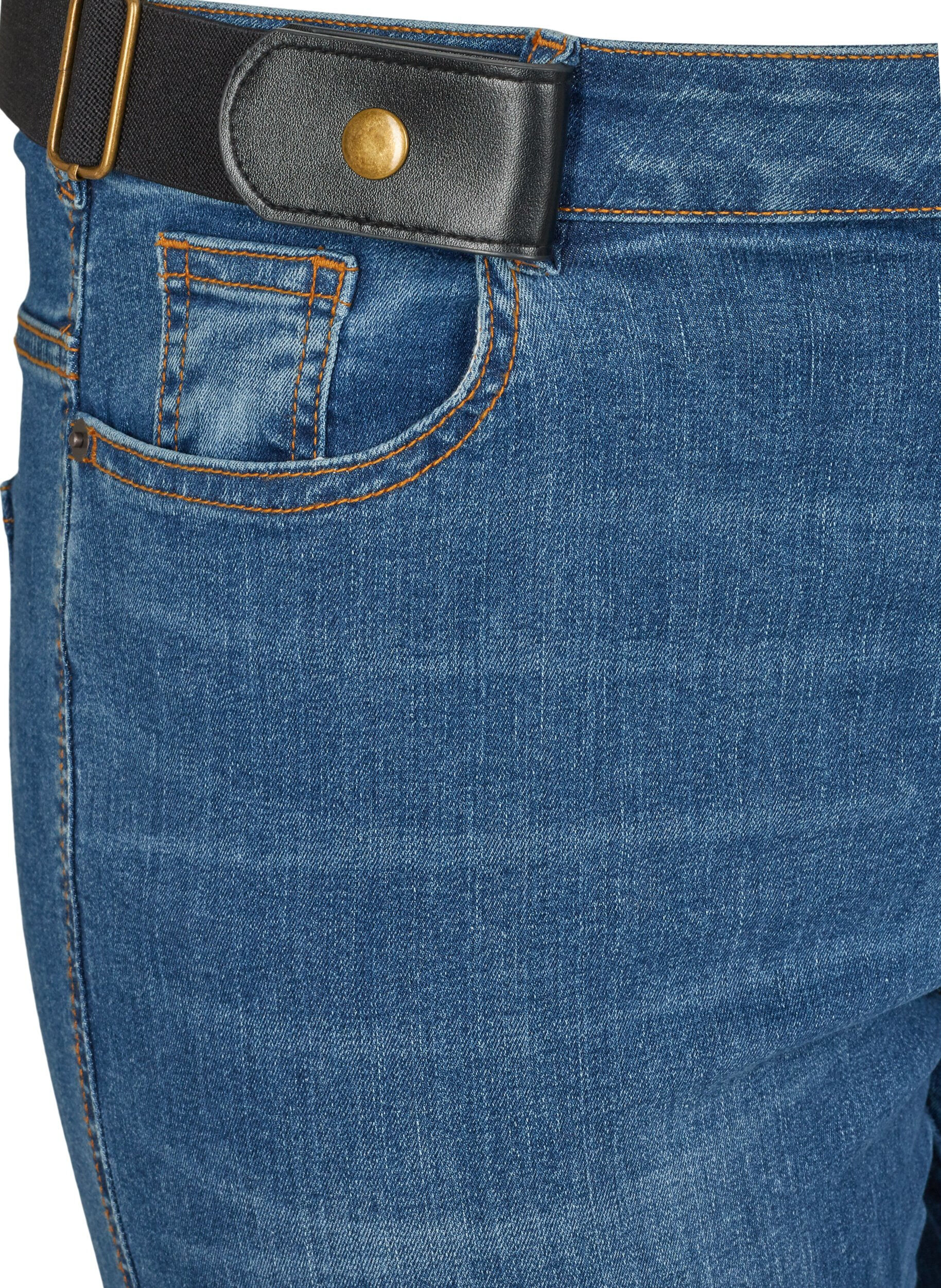 Zizzifashion Stretch belt, Black, Packshot image number 2