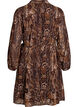 Knee-length wrap dress with animal print, Brown, Packshot image number 1