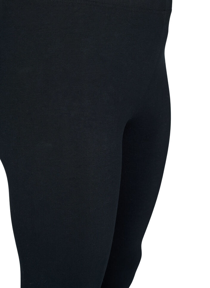 Basic leggings with extra length, Black, Packshot image number 2