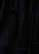 Velour dressing gown with zipper and pockets, Black, Packshot image number 3