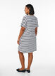 Striped jersey dress with short sleeves, Black, Model image number 2