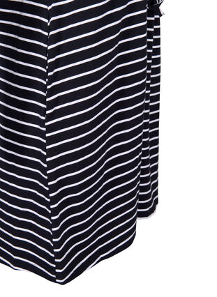 Striped tunic in cotton with short sleeves, Black Stripe, Packshot image number 3