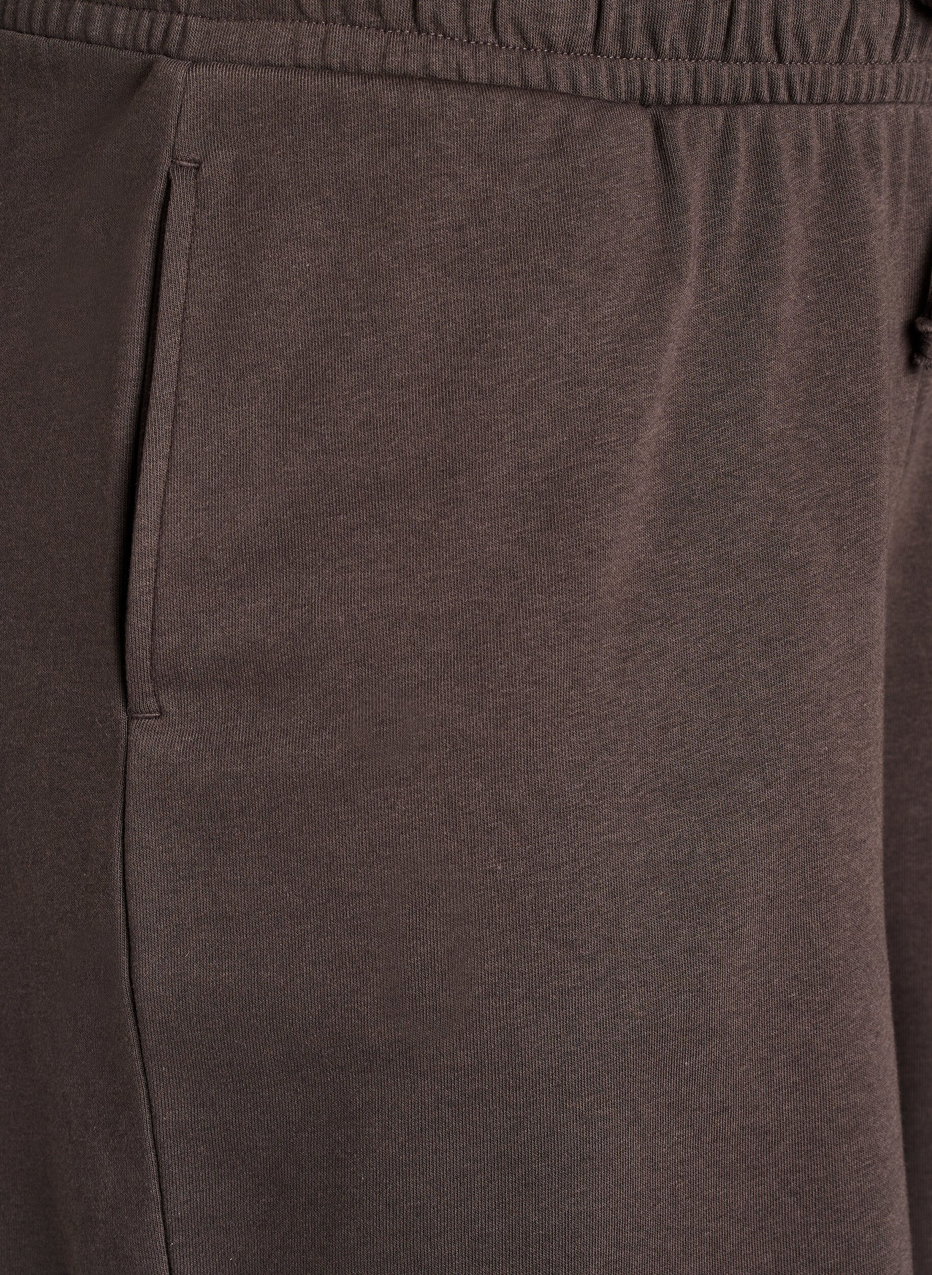 Zizzifashion High-waisted sweatshorts with pockets, Brown, Packshot image number 2