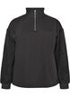 Sweatshirt with teddy sleeves and a high neck, Dark Grey, Packshot image number 0