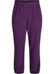 High-waisted teddy fleece trousers, Purple, Packshot image number 0