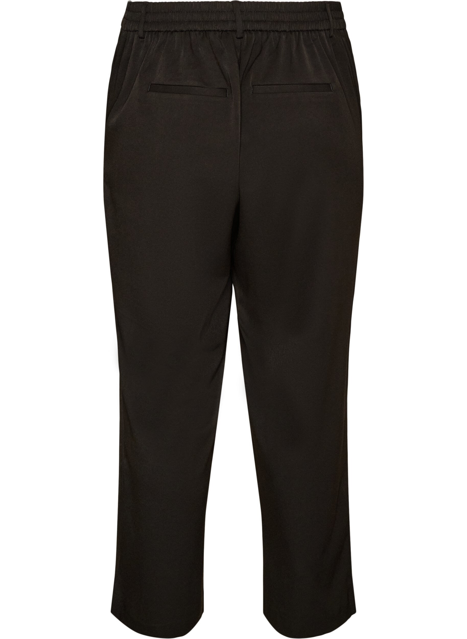 ZizzifashionHigh-waisted tailored trousers with straight fit, Black, Packshot image number 1