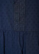 Blouse in textured cotton with crochet details, Blue, Packshot image number 2