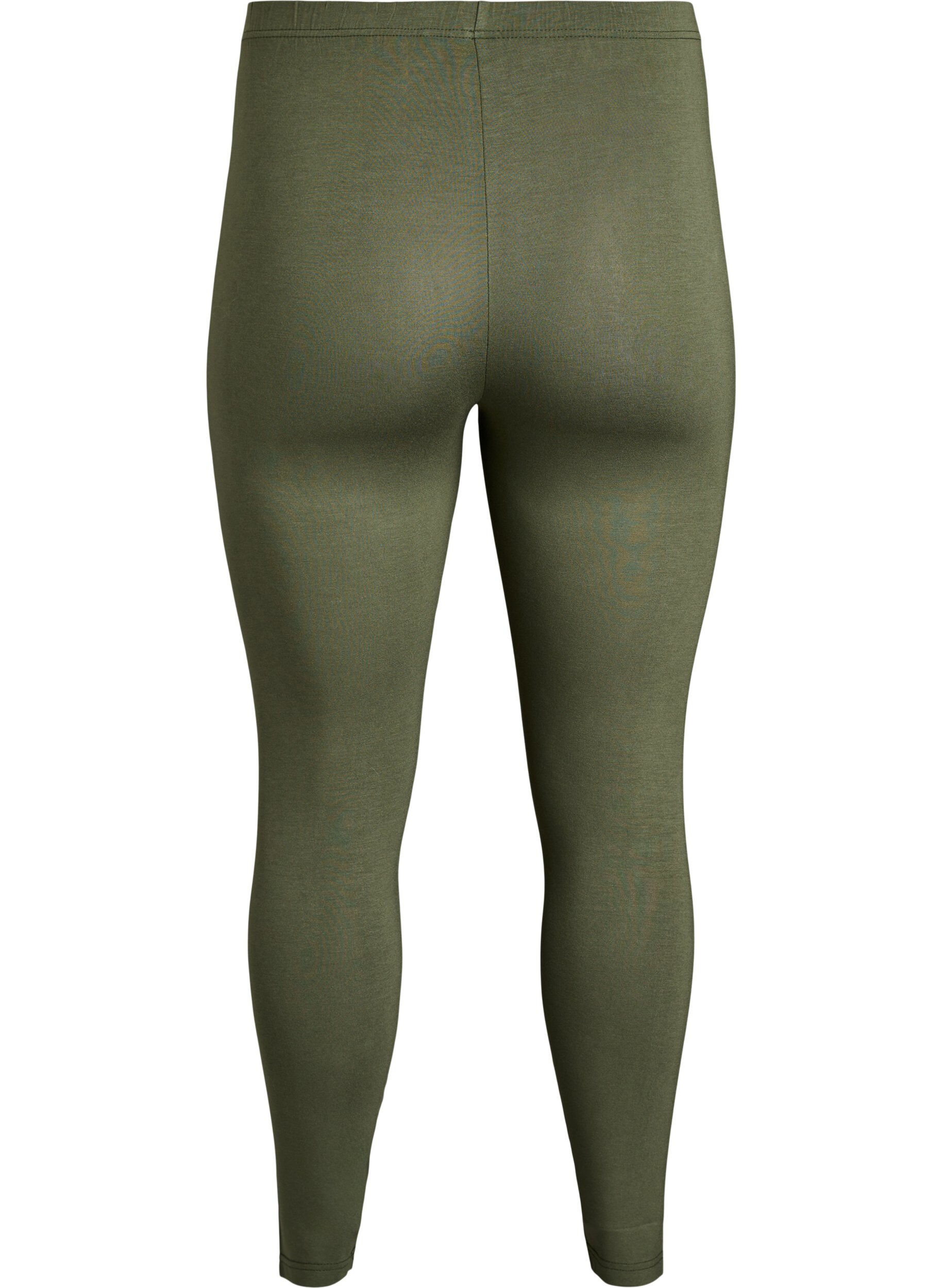 Zizzifashion Basic leggings in viscose, Green, Packshot image number 1