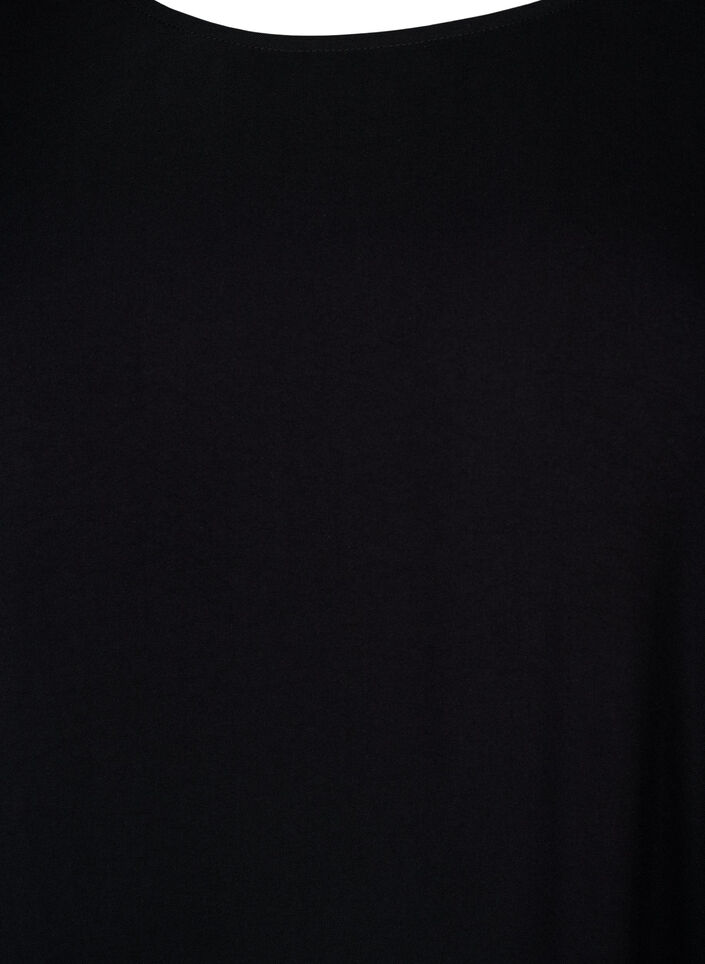 Dress in viscose with cutline, Black, Packshot image number 2