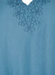 Viscose blouse with v-neck and embroidery detail, Light Blue, Packshot image number 2