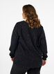 Blouse with shimmer structure, Black, Model image number 2