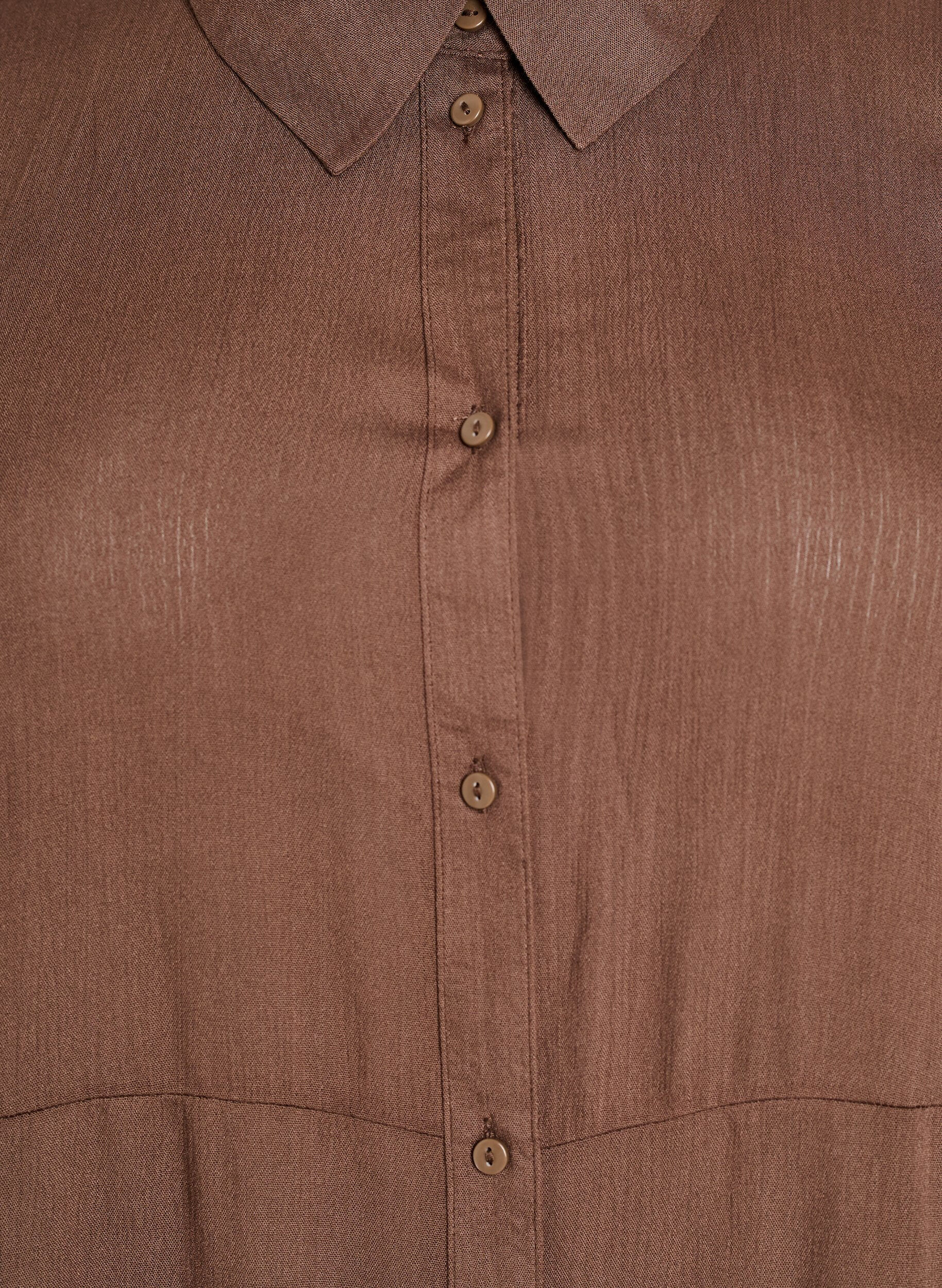 Zizzifashion Midi shirt dress with short sleeves, Green, Packshot image number 2