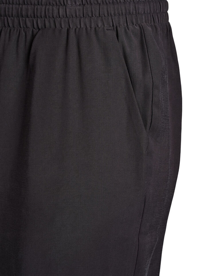 FLASH - Viscose trousers with elasticated waistband, Dark Grey, Packshot image number 2