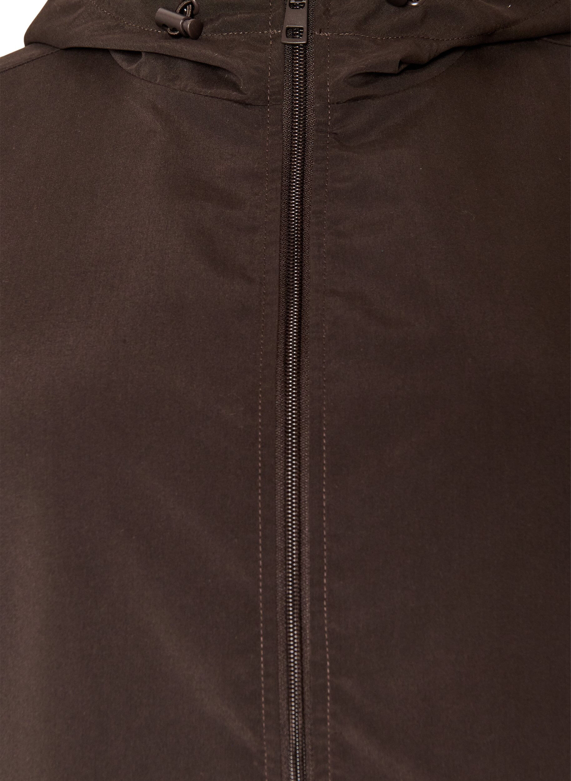 ZizzifashionLightweight jacket with a hood and zipper, Brown, Packshot image number 2