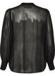 Viscose blouse with a ruffle collar, Black, Packshot image number 1