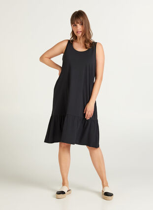 Dress with a feminine cut, Black, Model image number 2