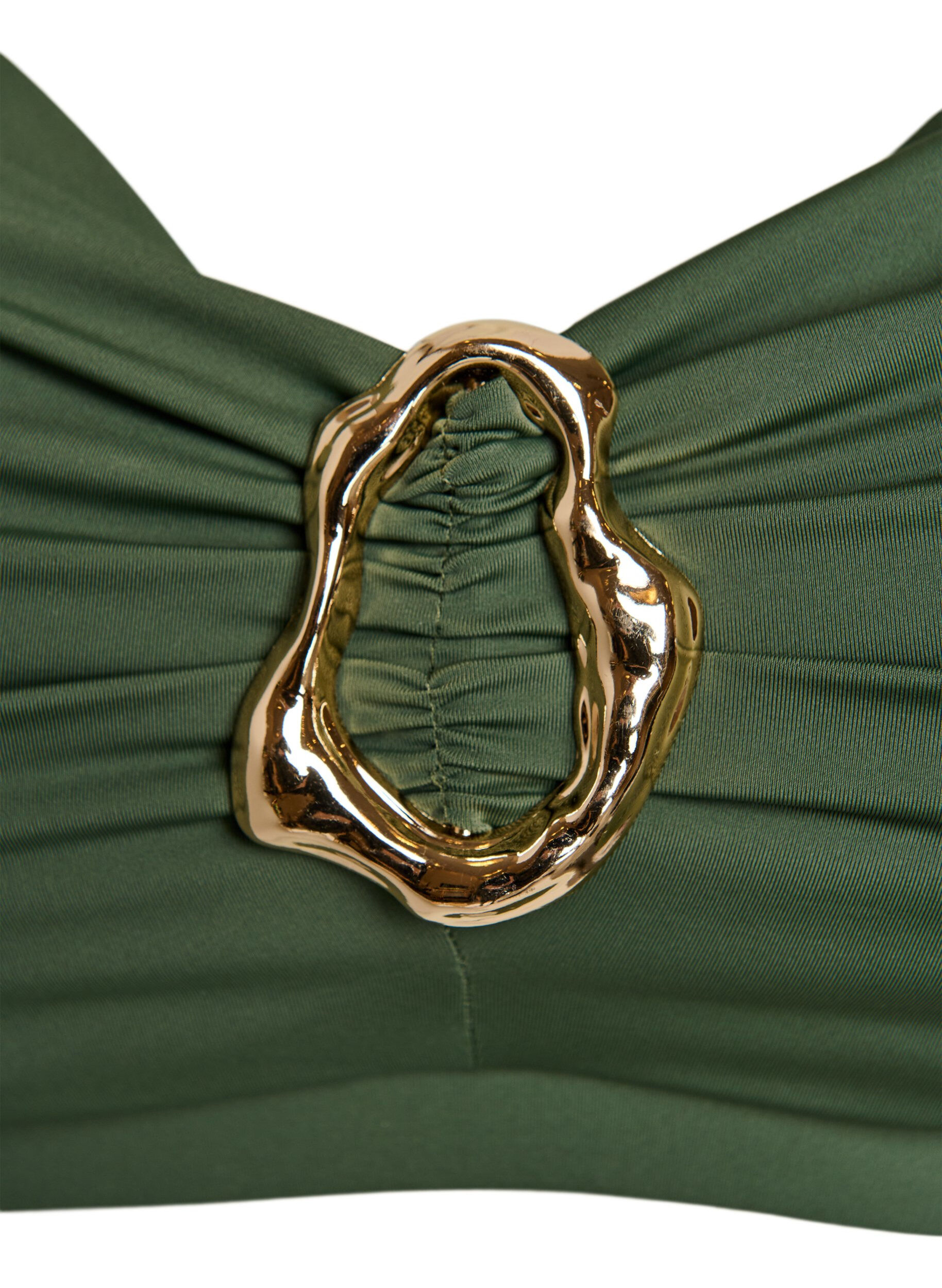 Zizzifashion Bikini bra with underwire and gold-coloured detail, Green, Packshot image number 2