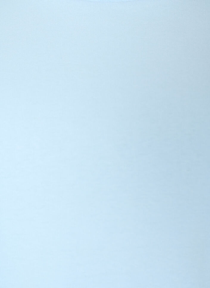 Cotton T-shirt with wavy contrasting edges, Light Blue, Packshot image number 2