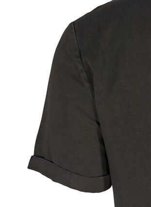 Short-sleeved lyocell dress, Black, Packshot image number 3